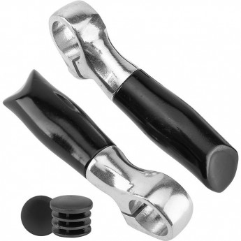 Рога на руль KWL-15, алюминиевые черно-серебристые
