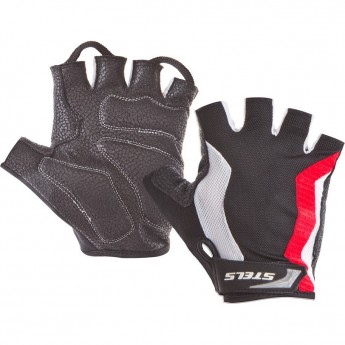 Велоперчатки STELS SCG 46-0085 красно-бело-чёрные p. M